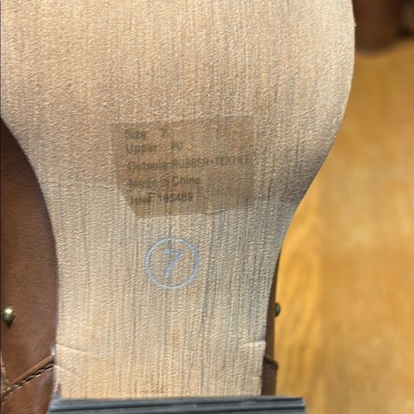 Olivia Miller Brown Ankle Booties with Studded Straps - Picture 5 of 8